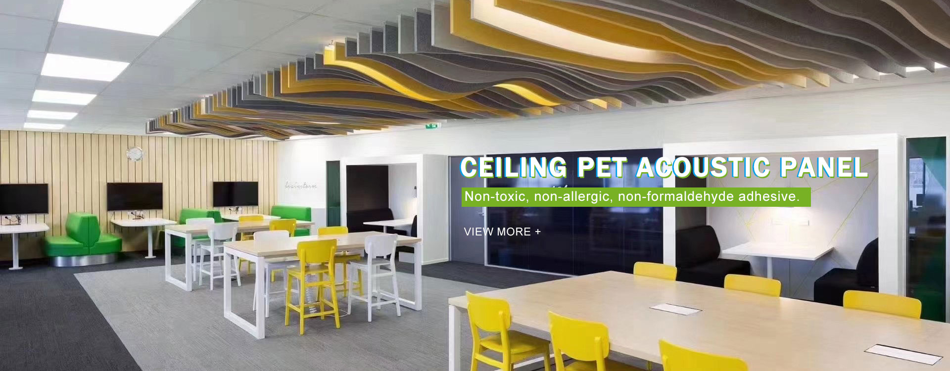 Panou acustic PET pentru tavan